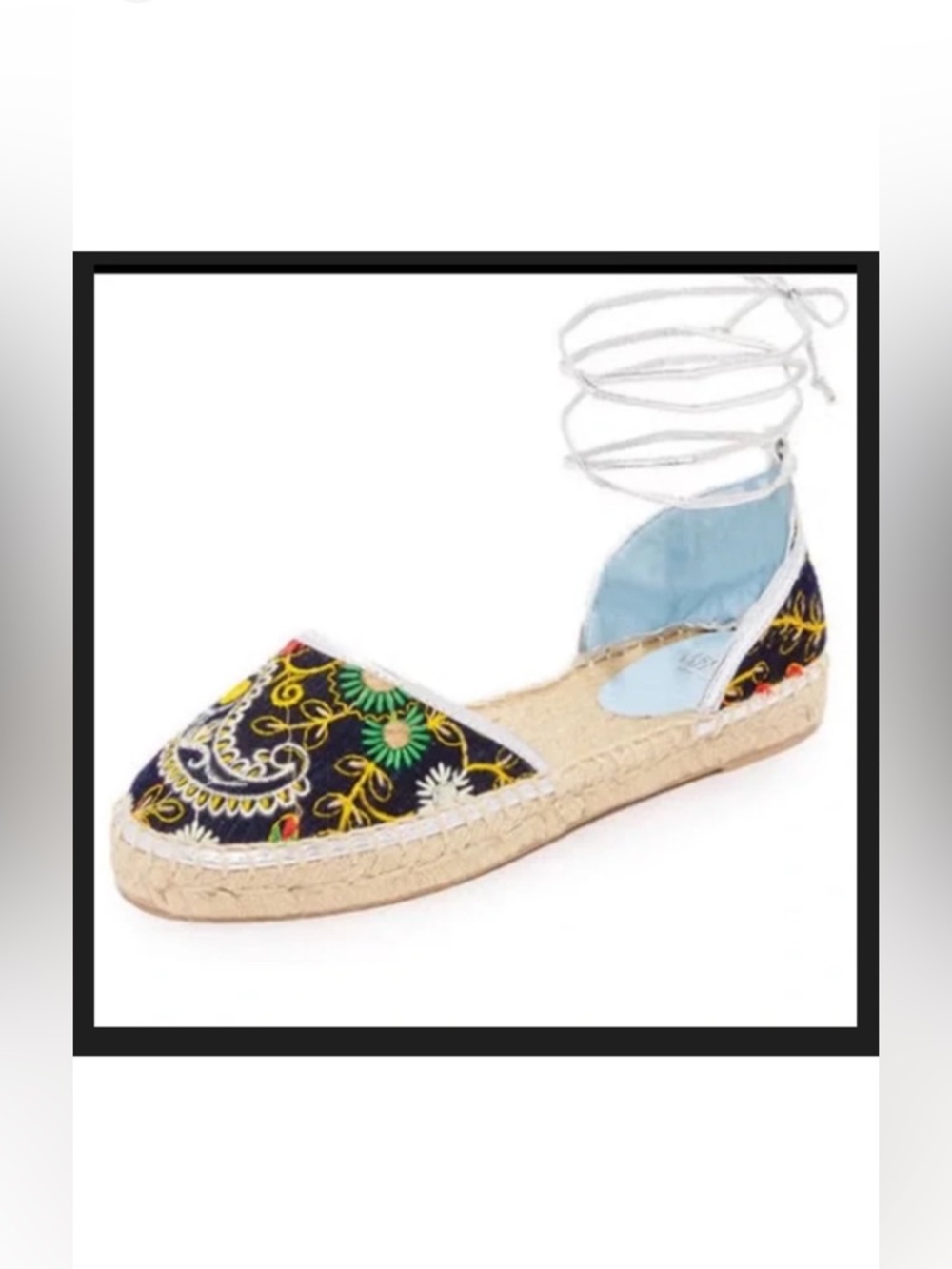 Frances Valentine Embroidered Espadrille Flats - Multicolor 37/7